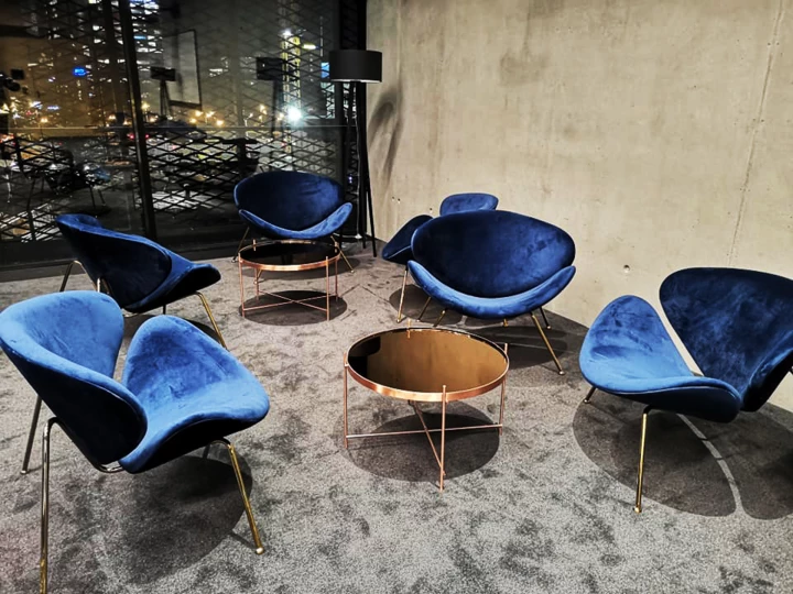 BLUE STAGE CHAIR