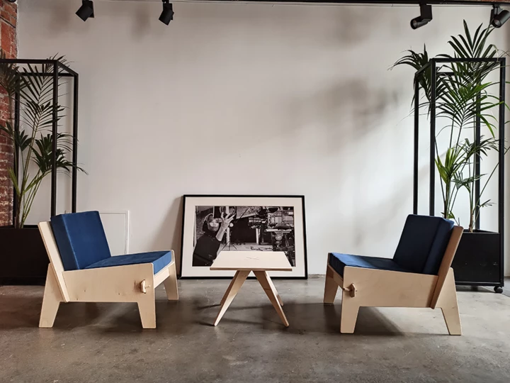 ZERO WASTE CHAIR BLUE