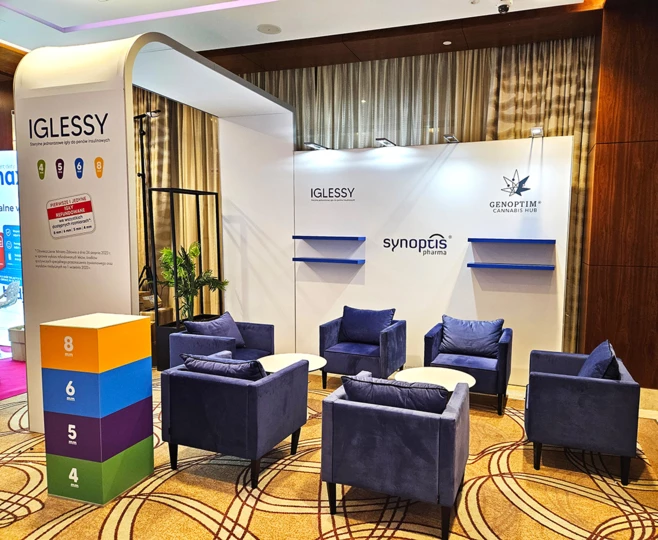 5 x 5m Stand mit Stand und Theke