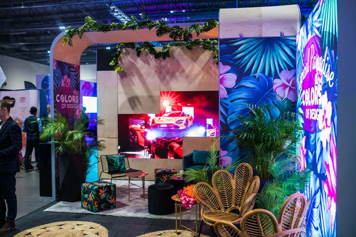 5 x 4 m großer Stand mit einem Ständer