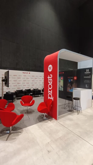 5 x 3 m großer Stand mit einem Ständer