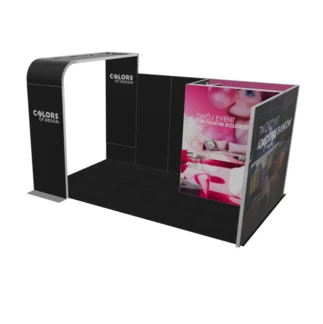 5 x 3 m großer Stand mit einem Ständer