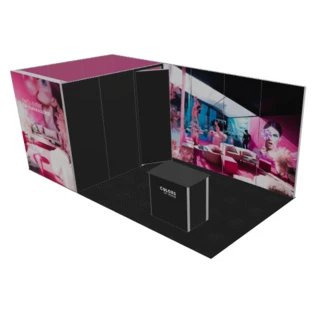 6 x 3m Stand mit Ausleger und Ständer