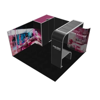 5 x 5m Stand mit Stand und Theke