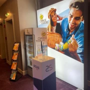 5 x 3 m großer Stand mit einem Ständer